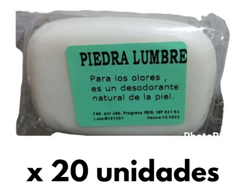 Jabon De Piedra Alumbre Natural 20 Unidades