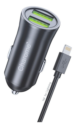 Cargador Auto Doble Puerto Para iPhone Carga Rápida Usb A