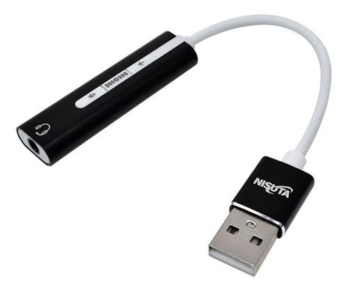 Adaptador Audio Nisuta Nscousau23 Usb 3.5mm Mic Auricular *