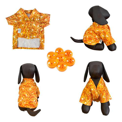 Ropa Mascotas Razas Pequeñas Perros Ogatos Camisa Dragonball