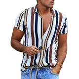 Camisa Havaiana Listrada Plus Size Masculina Moda Praia