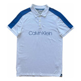 Camiseta Tipo Polo Calvin Klein Hombre Talla S F053 Original