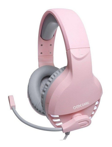 Headset Gamer 7.1 Pink Fox Hs414 Usb Oexgame Rosa