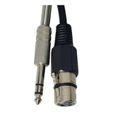 Cabo P/ Microfone P10 Stereo X Xlr Fêmea 5 Metros Balanceado