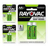 6 Pilhas Recarregaveis Aa Rayovac (3 Cart)