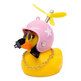 Patito Decorativo Con Casco Hélice Auto Moto Bici Accesorio