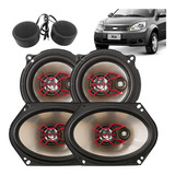 4 Alto Falante Ford Ka Triaxial Bravox 5 /5x7 + Mini Tweeter