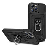 Funda Estuche Slider Con Anillo Compatible Con iPhone 15 Pro