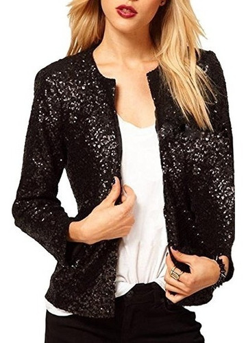 Saco Blazer Chaqueta Paliet Fiestas Noche Talles