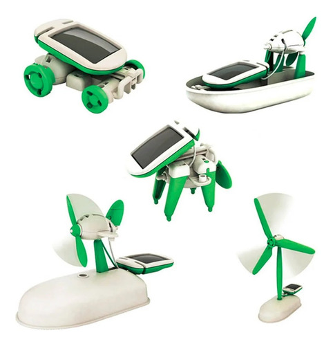 Robot Juguete Educativo Interactivo Kit Solar 6 En 1 