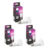Pack Philips Hue 3 Ampolletas Colores 1100 Lm Zigbee & Ble
