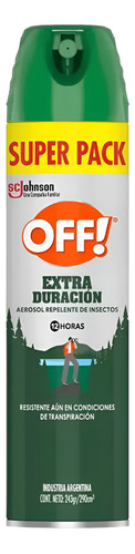 Repelente Mosquito Off Extra Duracion Verde 290ml