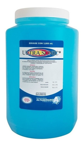 Gel Ultrasonic 3.8 Litros Altamirano Gel Para Ultrasonidos