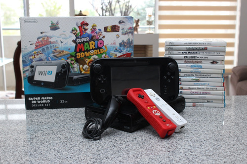 Wii U Deluxe + 3 Controles + 15 Juegos Originales