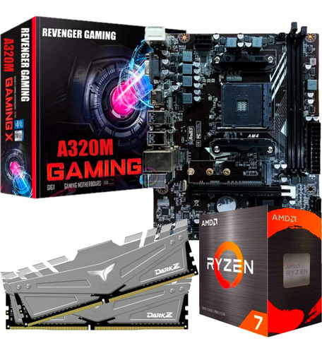 Kit Upgrade Gamer Ddr4 - Ryzen 7 1700 / Placa Mãe / 32g Ram