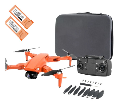 Drone L900 Pro Se Laranja 4k Gps 1,2km 25m 2 Baterias + Case