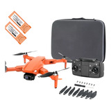 Drone L900 Pro Se Laranja 4k Gps 1,2km 25m 2 Baterias + Case