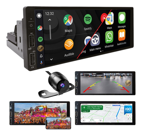 Estereo Pantalla 6.8 Blauline 680 Gps Android 32g Camara Cjf