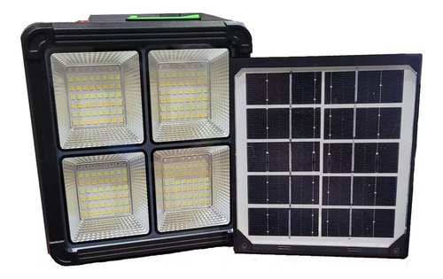 Foco Led Portátil Recargable 100w Panel Solar 4 Modo Luz