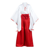 Inuyasha Miko Anime Japonês Kikyou Roupas Cosplay