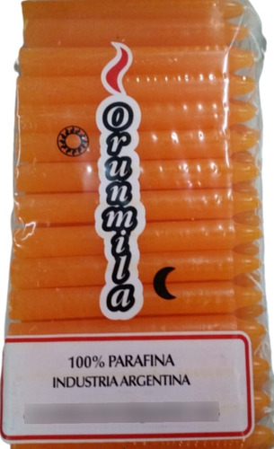 Velas Cortas Comunes X100 Naranja 