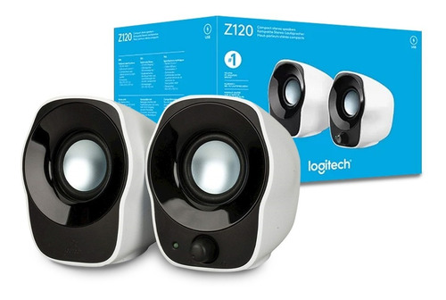 Parlantes Usb Logitech Z120 2.0 1.2w Plug 3,5 Pc Y Notebook