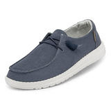 Mocasines Hey Dude Wendy Chambray Navy White