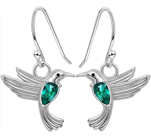 Colibrí Pendientes Plata 925 Joya Mujer Regalo