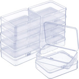 Satinior - Caja De 12 Recipientes De Plastico Transparente 
