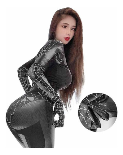 Body Sexy De Elastano Para Mujer Spider Man Cosplay