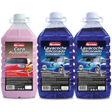 2 Lavacoche Siliconado Azul  1 Cera Autobrillo Revigal X 5 L