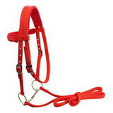 1 Horse Rein Harness Headstalls Extraíble Snaffle Rojo M