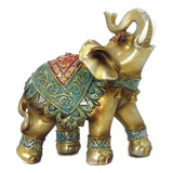 Elefante Indiano Decorativo Em Resina