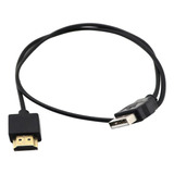 Hdmi Macho A Macho Adaptador De Enchufe Con Usb 2.0 Cable