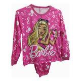 Pijama Infantil Barbie Manga Larga Algodon