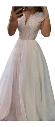 Vestido  Noiva Princesa Casamento Evangélico Moda Gospel 