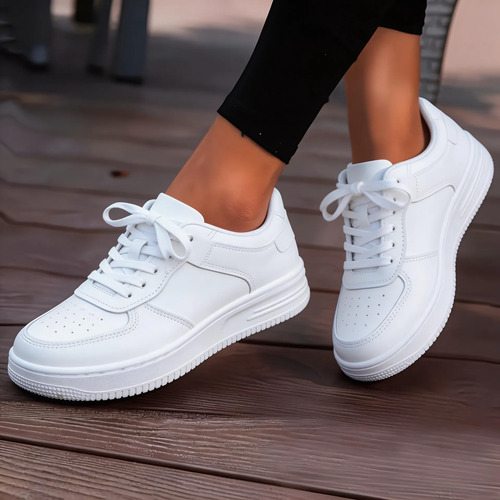 Zapatos Blancos Pequeños Zapatos Athleisure Board | MercadoLibre