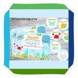 Kit Imprimible Animales Del Mar Decoración Cumpleaños Vers 2