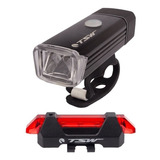 Kit Farol 180 Lumens + Sinalizador Pisca 15 Lumens Tsw Usb