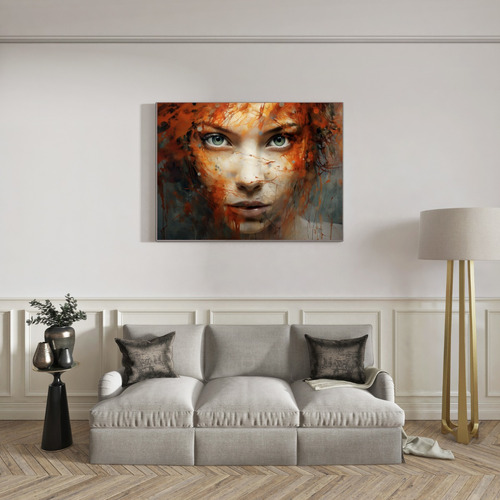 Quadro Decorativo Grande Quarto 90x60 Retrato Feminino