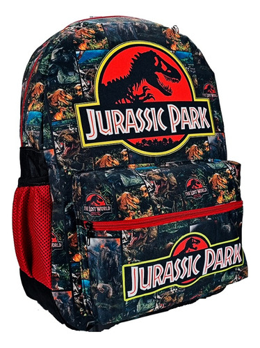 Mochila Jurassic Park Rodinha Bolsa Escolar Costas  Dino