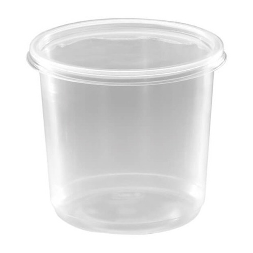 Pote / Envase Plástico 24 Oz - 750 Ml Con Tapa  (25 Uds)