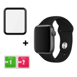 Pulseira + Pelícu 3d Para Apple Watch 38mm 40mm 42mm 44mm Sm Cor Preto Largura 42 Mm