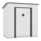 Cobertizo De Almacenamiento Aire Libre Metal 6x4ft Blanco