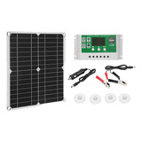 Kit De Panel Solar De 12 W, Cargador De Batería De 50 A Y 12