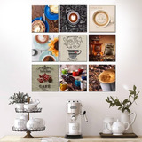 Cuadro Decorativo Cafetería Coffee Break Set 9 30x30