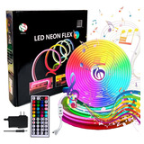 Tira De Luz Led Neón Ip68 5m Rgb Flex App Bluetooth Control