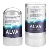 Kit Desodorante Stick Cristal Sensitive Natural Alva Vegano