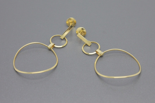 |6136| Brincos Em Ouro Amarelo 18k