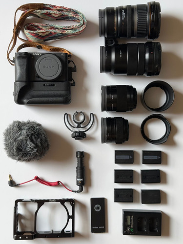 Kit Completo Sony A6400: Câmera, Lentes, Acessórios